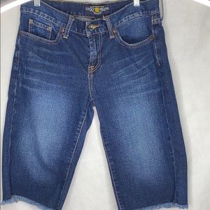 Lucky Brand Abbey Bermuda Denim Jean Fraying 6/28